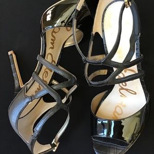 Sam Edelman black high heeled sandal, size 10-M.
